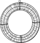 Dekoracija Žiedas su LED, AX5393600, D38 cm, juoda