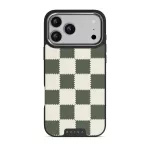 Retro Grid - iPhone 17 Pro Max Case, Elite Dark (MagSafe) / Silver