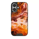 Pumpkin Spice - Orange iPhone 16 Case, Elite Dark (MagSafe) / Silver