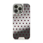 Red Velvet - iPhone 16 Pro Case, Elite Mirror Light (MagSafe) / Silver