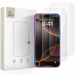 &bdquo;Spigen&ldquo; grūdintas stiklas &bdquo;Tech-Protect Glass Fit+&ldquo; skirtas &bdquo;Apple iPhone 16 Pro&ldquo; / 17 / 17 Pro, skaidrus [2 vnt. rinkinys]