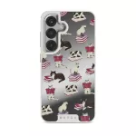 Curious Cat - Samsung Galaxy S25 Case, Elite Mirror Light (Magnetic) / Silver