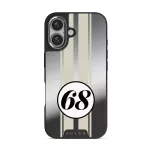 Classic Racing - iPhone 16 Case, Elite Mirror Dark (MagSafe) / Silver
