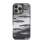 Del Mar - iPhone 16 Pro Case, Elite Mirror Dark (MagSafe) / Silver