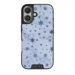 Ice Queen - Snowflakes iPhone 16 Case, Elite Dark (MagSafe) / Silver