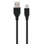 Silikoninis kabelis USB Type-A - Type-C (Black, 3m)