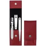 Zwilling Classic Inox Travel Set - Leather Case, 3 Pieces - Red