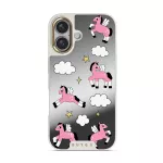 Cloud Hopping - iPhone 16 Case, Elite Mirror Light (MagSafe) / Gold