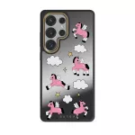 Cloud Hopping - Samsung Galaxy S25 Ultra Case, Elite Mirror Dark (Magnetic) / Gold