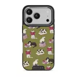 Curious Cat - iPhone 17 Pro Case, Elite Dark (MagSafe) / Silver