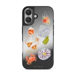 Seaside Muse - iPhone 16 Case, Elite Mirror Dark (MagSafe) / Silver