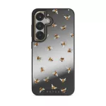 Honeycomb - Samsung Galaxy S25 Case, Elite Mirror Dark (Magnetic) / Gold