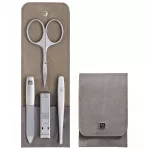 Zwilling Twinox Manicure Set &ndash; Taupe, Leather Case, 4 Pieces - Taupe