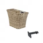 Front basket BASIL Rattan Look FM, Seagrass (light brown)