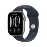 I&scaron;manusis laikrodis Apple Watch Series 12 GPS 42mm Space Grey Aluminium Case with Navy Blue Sport Band - S/M MJE74ET/A