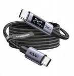 &bdquo;Ugreen&ldquo; USB-C&ndash;USB-C kabelis &bdquo;UGREEN L530 PD 240 W 480 Mbps&ldquo; su ekranu, 2 m (juodas)