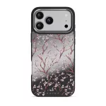 Sakura - iPhone 17 Pro Max Case, Elite Mirror Dark (MagSafe) / Silver