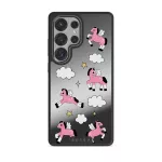 Cloud Hopping - Samsung Galaxy S25 Ultra Case, Elite Mirror Dark (Magnetic) / Gunmetal