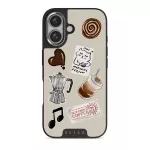 Oat Milk Please - iPhone 16 Case, Elite Dark (MagSafe) / Silver
