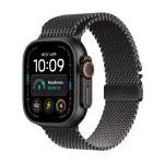 I&scaron;manusis laikrodis Apple Watch Ultra 4 GPS + Cellular 49mm Black Titanium Case with Black Titanium Milanese Loop - M MJAV4ET/A