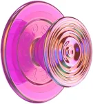 &bdquo;PopSockets&ldquo; telefono laikiklis ir stovas &bdquo;Popsockets Round Ripple Iridescent Aviation Opalescent MagSafe&ldquo;, rožinis
