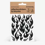 Helkurkleepsud jalgrattale BOOKMAN Reflective Stickers for Bicycles, Black Flames