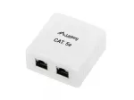 Pavir&scaron;inis montavimas cat.5e 2x RJ45 su ekranais, baltos spalvos