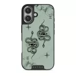Gemini - iPhone 16 Case, Elite Dark (MagSafe) / Silver / Turquoise