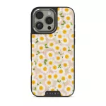 Pure Bliss - Daisy iPhone 16 Pro Max Case, Elite Dark (MagSafe) / Silver