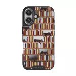 Ex Libris - iPhone 16 Case, Elite Mirror Dark (MagSafe) / Silver