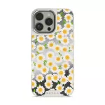 Pure Bliss - Daisy iPhone 16 Pro Max Case, Elite Mirror Light (MagSafe) / Silver