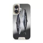 Sardinhas - iPhone 16 Case, Elite Mirror Light (MagSafe) / Gold