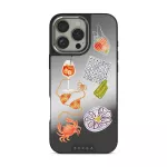 Seaside Muse - iPhone 16 Pro Max Case, Elite Mirror Dark (MagSafe) / Silver