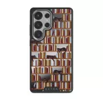 Ex Libris - Samsung Galaxy S25 Ultra Case, Elite Mirror Dark (Magnetic) / Silver