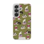 Curious Cat - Samsung Galaxy S25 Case, Elite Light (Magnetic) / Silver