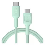 Cable USB-C-USB-C PowerStream 100W braid 1,2m green