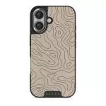 Wild Terrain - Minimalist iPhone 16 Case, Elite Dark (MagSafe) / Silver