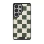 Retro Grid - Samsung Galaxy S25 Ultra Case, Elite Dark (Magnetic) / Silver
