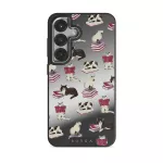 Curious Cat - Samsung Galaxy S25 Case, Elite Mirror Dark (Magnetic) / Silver