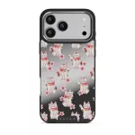 Maneki Neko - iPhone 17 Pro Max Case, Elite Mirror Dark (MagSafe) / Silver