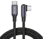 USB-C&ndash;USB-C L formos kabelis Wirellee (1 m, 100 W, PD 3.0, juodas)