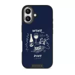Wine & Dine - iPhone 17 Case, Elite Dark (MagSafe) / Silver