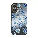 Blue Gaze - iPhone 16 Case, Elite Mirror Dark (MagSafe) / Gold