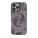Pisces - iPhone 16 Pro Case, Elite Dark (MagSafe) / Silver / Purple