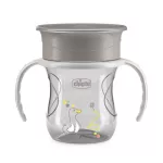 Mokomasis puodelis Chicco Perfect Cup 360&deg;, pilkas, 200 ml