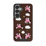 Cloud Hopping - Samsung Galaxy S25 Case, Elite Dark (Magnetic) / Silver