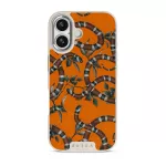 Bitter Apricot - Snake iPhone 17 Case, Elite Light (MagSafe) / Silver