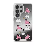 Cloud Hopping - Samsung Galaxy S25 Ultra Case, Elite Mirror Light (Magnetic) / Silver