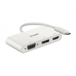 Adapteris D-Link 3-in-1 USB-C to HDMI/VGA/DisplayPort Adapter DUB-V310 0.11 m
