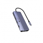 Dokas Raidsonic Icy Box Travel Dock IB-DK4062-CPD 12-in-1 3x vaizdo i&scaron;ėjimai 2x HDMI 1x VGA